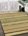 Machine Washable Abstract Light Brown Rug in a Family Room, wshabs2190