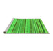 Sideview of Machine Washable Abstract Green Modern Area Rugs, wshabs2190grn