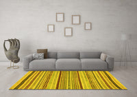 Machine Washable Abstract Yellow Modern Rug, wshabs2190yw