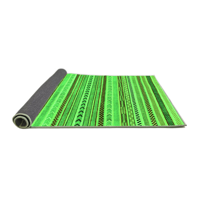 Sideview of Abstract Green Modern Rug, abs2190grn