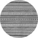 Round Machine Washable Abstract Gray Modern Rug, wshabs2190gry