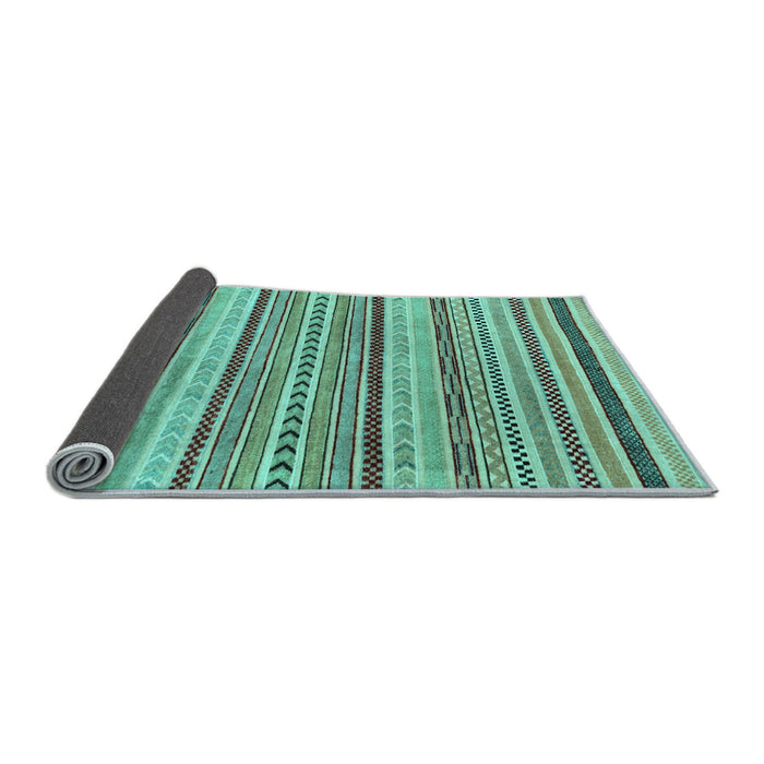 Sideview of Abstract Light Blue Modern Rug, abs2190lblu