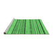 Sideview of Machine Washable Abstract Emerald Green Modern Area Rugs, wshabs2190emgrn