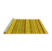 Sideview of Machine Washable Abstract Yellow Modern Rug, wshabs2190yw