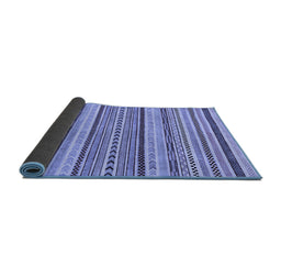 Sideview of Abstract Blue Modern Rug, abs2190blu
