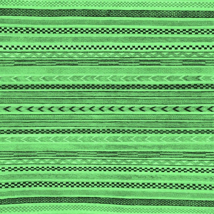 Square Machine Washable Abstract Emerald Green Modern Area Rugs, wshabs2190emgrn