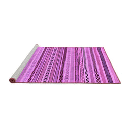 Sideview of Machine Washable Abstract Purple Modern Area Rugs, wshabs2190pur