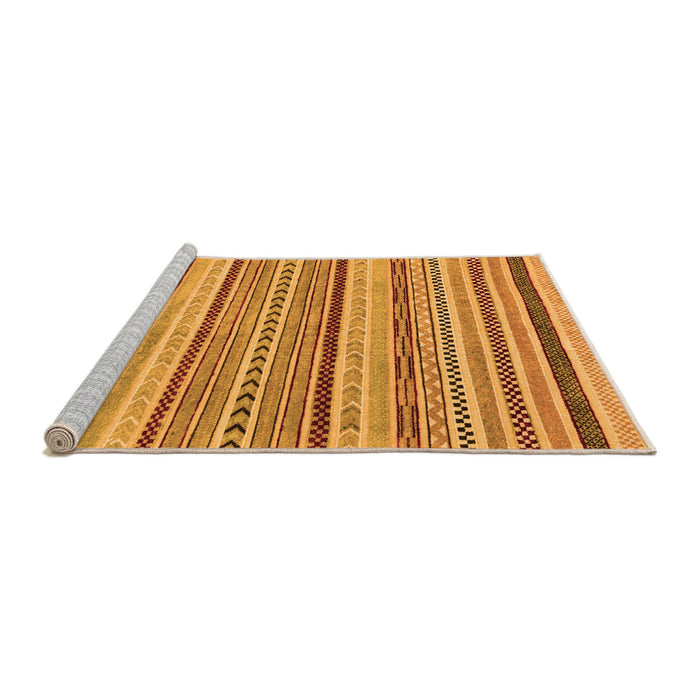 Sideview of Machine Washable Abstract Orange Modern Area Rugs, wshabs2190org