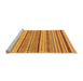 Sideview of Machine Washable Abstract Orange Modern Area Rugs, wshabs2190org