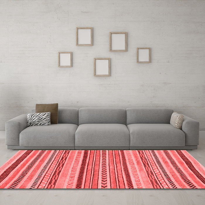 Modern Red Washable Rugs