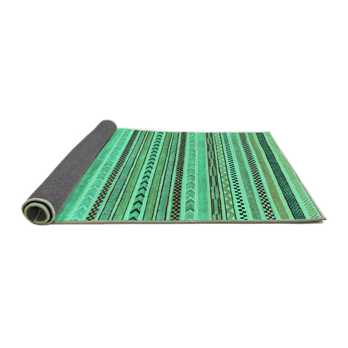 Sideview of Abstract Turquoise Modern Rug, abs2190turq