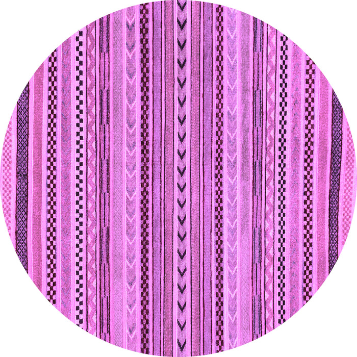 Round Abstract Purple Modern Rug, abs2190pur