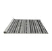 Sideview of Machine Washable Abstract Gray Modern Rug, wshabs2191gry