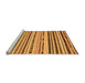 Sideview of Machine Washable Abstract Orange Modern Area Rugs, wshabs2191org