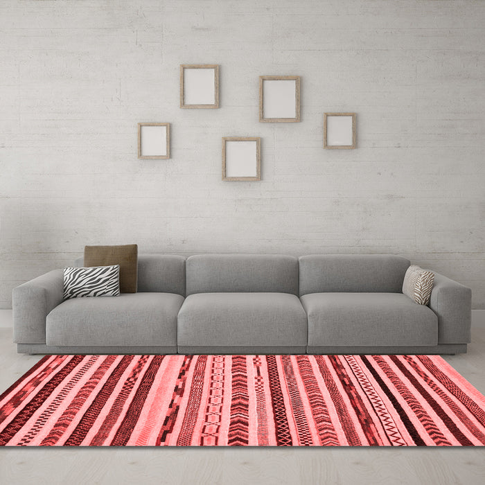 Modern Red Washable Rugs