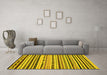 Machine Washable Abstract Yellow Modern Rug in a Living Room, wshabs2191yw