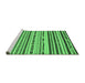 Sideview of Machine Washable Abstract Emerald Green Modern Area Rugs, wshabs2191emgrn