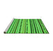 Sideview of Machine Washable Abstract Green Modern Area Rugs, wshabs2191grn