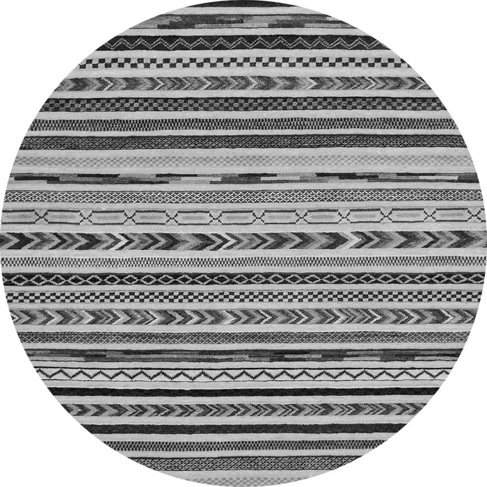 Round Abstract Gray Modern Rug, abs2191gry