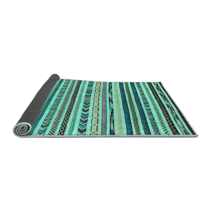 Sideview of Abstract Light Blue Modern Rug, abs2191lblu