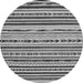 Round Machine Washable Abstract Gray Modern Rug, wshabs2191gry