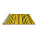 Sideview of Machine Washable Abstract Yellow Modern Rug, wshabs2191yw