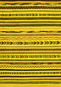 Abstract Yellow Modern Rug, abs2191yw