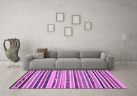 Machine Washable Abstract Purple Modern Rug, wshabs2191pur