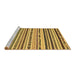 Sideview of Machine Washable Abstract Brown Modern Rug, wshabs2191brn