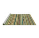 Sideview of Machine Washable Abstract Avocado Green Rug, wshabs2192