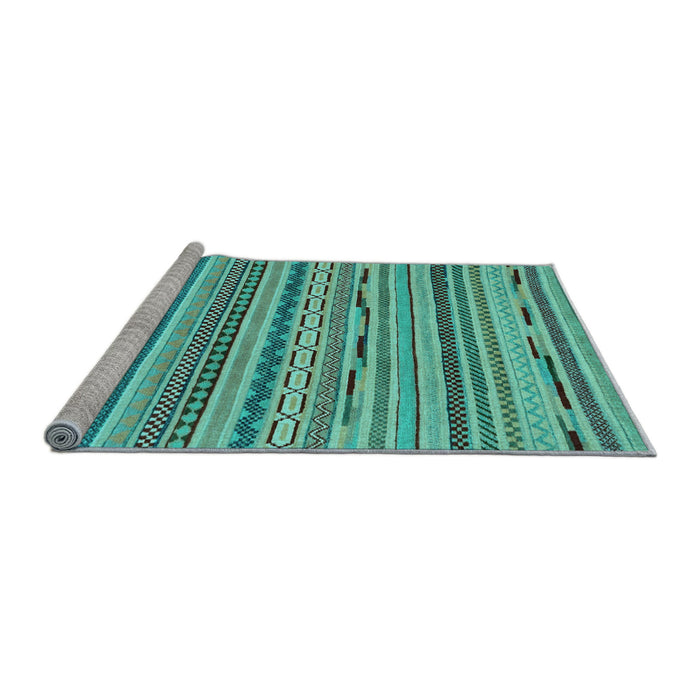 Sideview of Machine Washable Abstract Light Blue Modern Rug, wshabs2192lblu