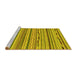 Sideview of Machine Washable Abstract Yellow Modern Rug, wshabs2192yw