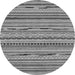 Round Abstract Gray Modern Rug, abs2192gry