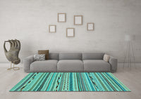 Machine Washable Abstract Light Blue Modern Rug, wshabs2192lblu