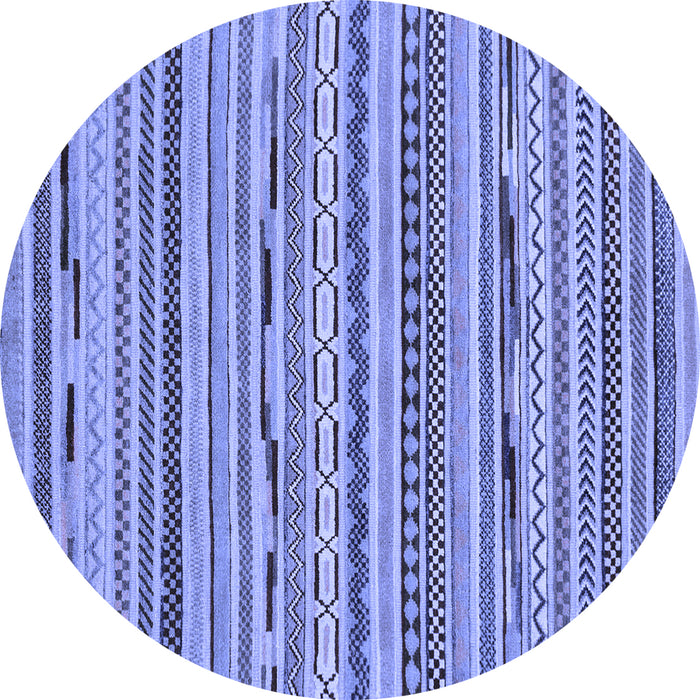 Round Machine Washable Abstract Blue Modern Rug, wshabs2192blu