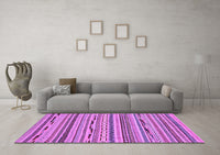 Machine Washable Abstract Purple Modern Rug, wshabs2192pur