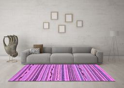 Machine Washable Abstract Purple Modern Area Rugs in a Living Room, wshabs2192pur