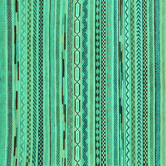 Square Machine Washable Abstract Turquoise Modern Area Rugs, wshabs2192turq