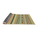 Sideview of Abstract Ginger Brown Green Modern Rug, abs2193