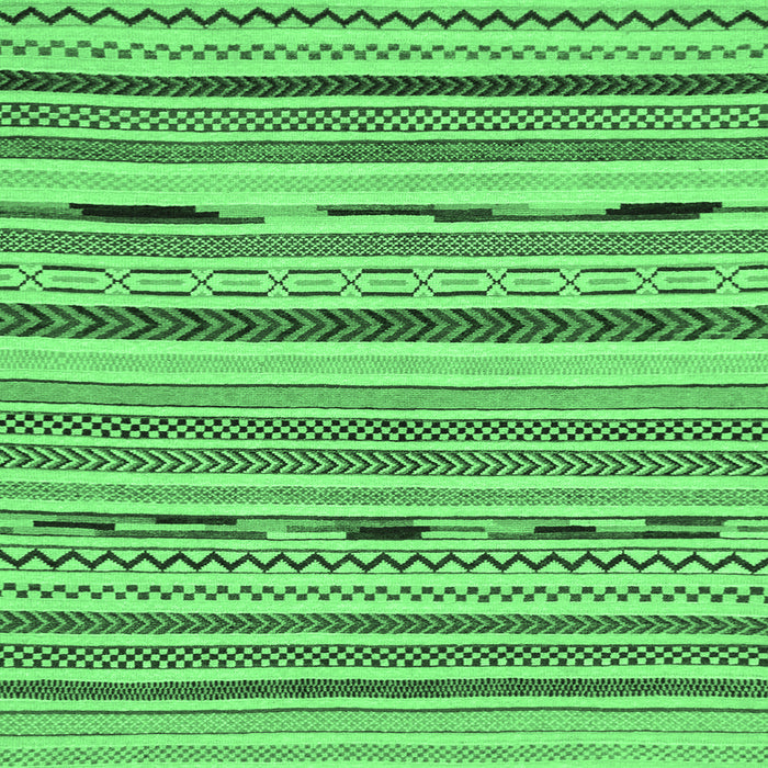 Square Abstract Emerald Green Modern Rug, abs2193emgrn