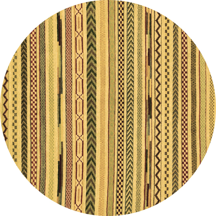 Round Abstract Brown Modern Rug, abs2193brn