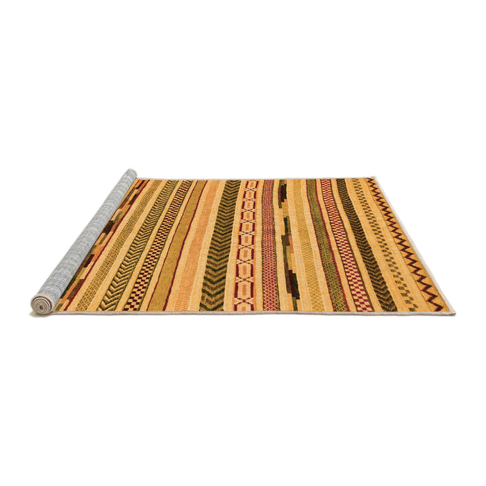 Sideview of Machine Washable Abstract Orange Modern Area Rugs, wshabs2193org