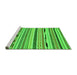 Sideview of Machine Washable Abstract Green Modern Area Rugs, wshabs2193grn