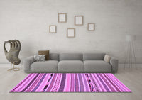 Machine Washable Abstract Purple Modern Rug, wshabs2193pur