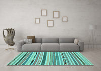 Machine Washable Abstract Light Blue Modern Rug, wshabs2193lblu