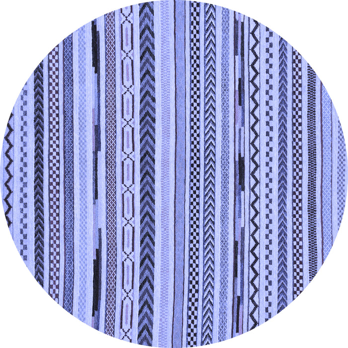 Round Machine Washable Abstract Blue Modern Rug, wshabs2193blu
