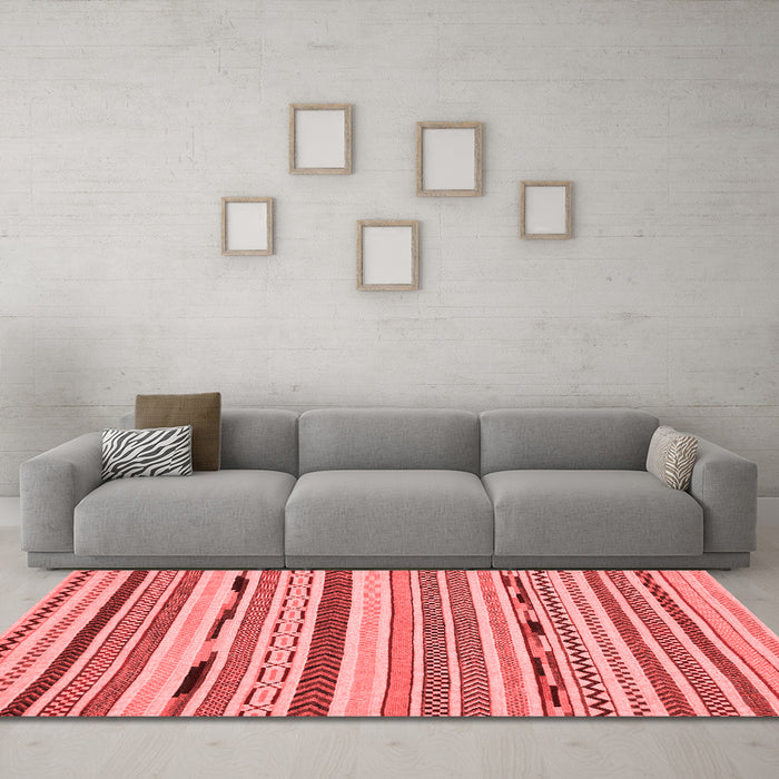 Modern Red Washable Rugs