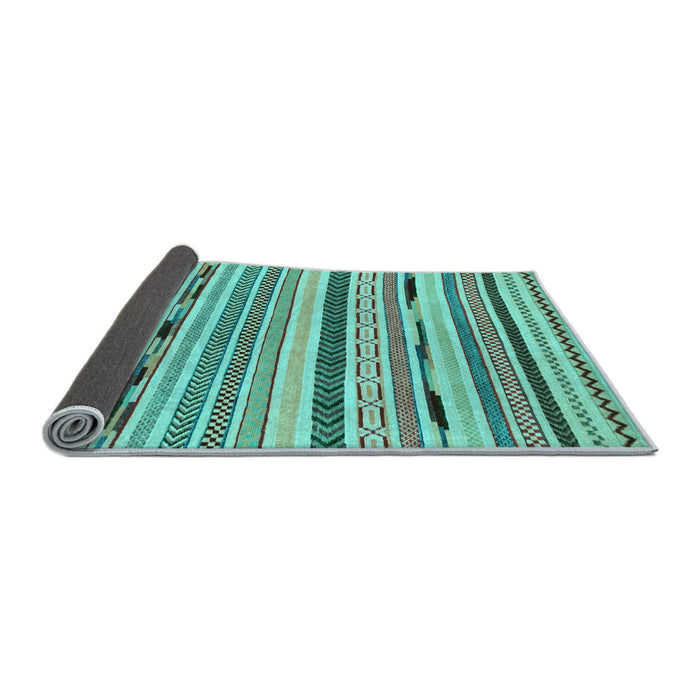 Sideview of Abstract Light Blue Modern Rug, abs2193lblu