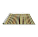 Sideview of Machine Washable Abstract Metallic Gold Rug, wshabs2194