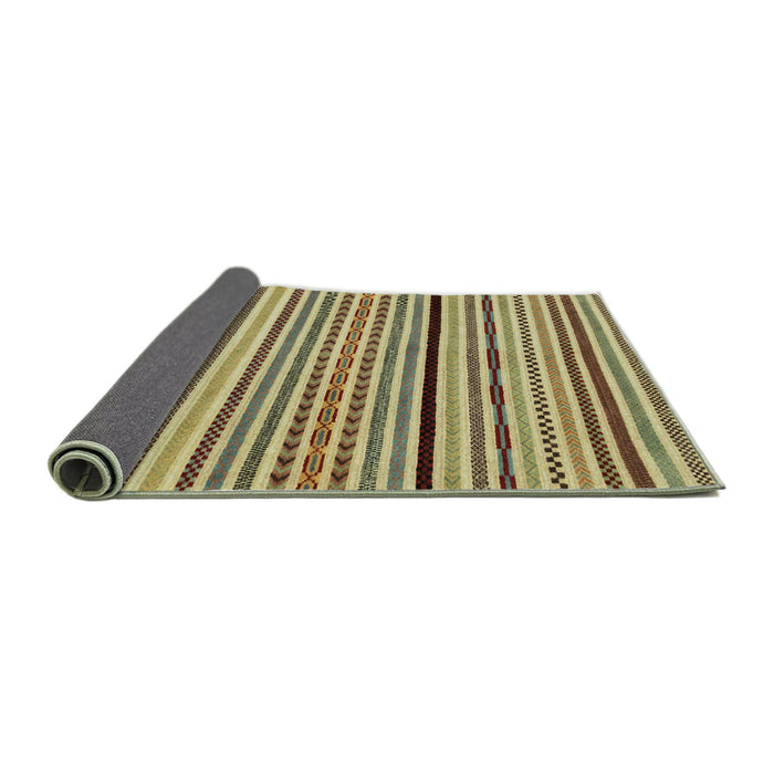 Sideview of Abstract Metallic Gold Modern Rug, abs2194